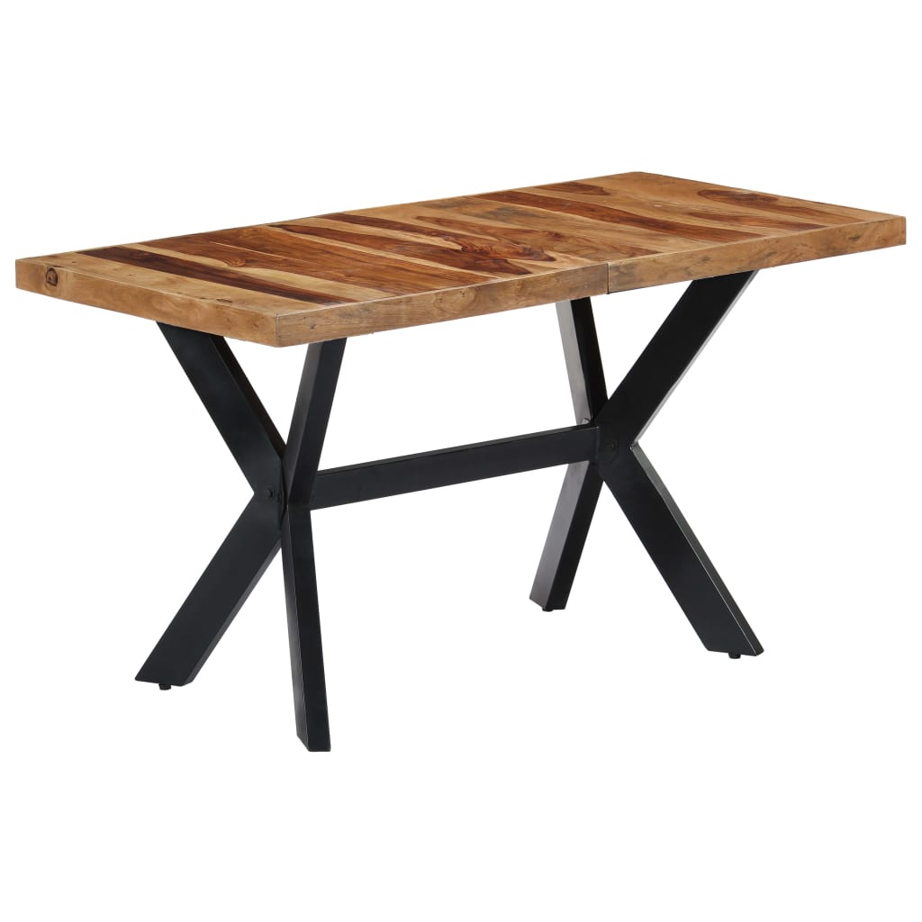 Mesa de comedor de madera maciza reciclada 140x70x75 cm