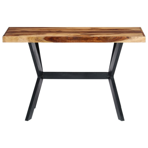 Solid acacia wood dining table 120x60x75 cm