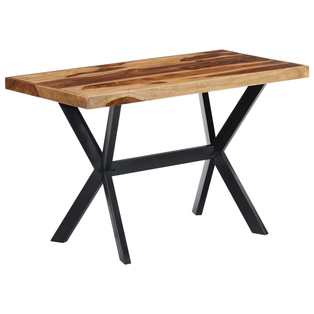 Mesa de comedor de madera maciza de acacia 120x60x75 cm