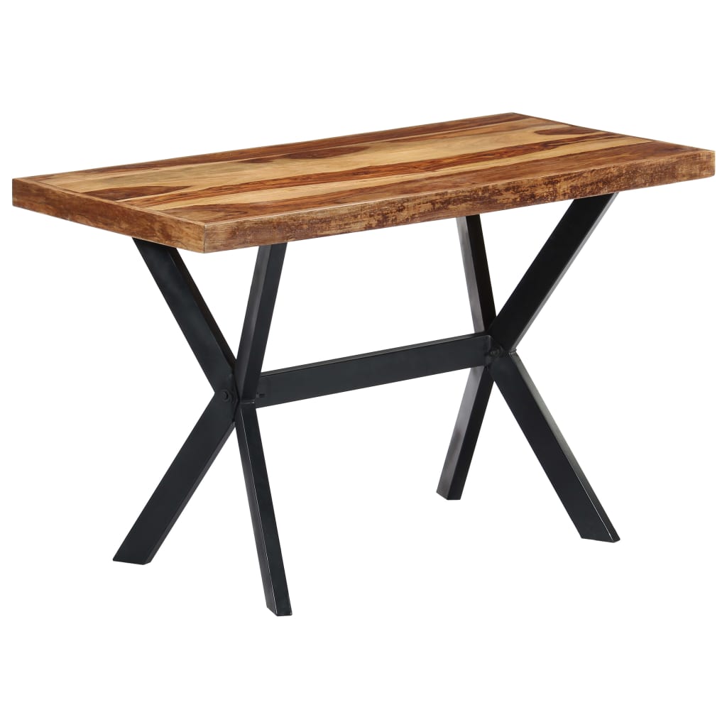 Mesa de comedor de madera maciza de acacia 120x60x75 cm