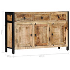 Aparador de madera maciza de mango 120x35x76 cm