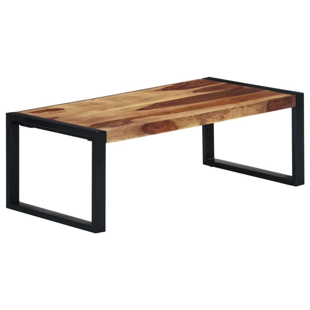 Mesa de centro de madera maciza de acacia 110x52x45 cm