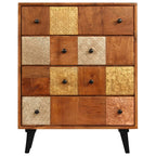 Cómoda de cajones madera maciza de acacia 60x30x75 cm