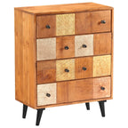 Cómoda de cajones madera maciza de acacia 60x30x75 cm