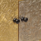 Aparador de madera maciza de acacia 80x30x75 cm