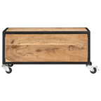 Mesa de centro de madera maciza de acacia 70x70x32 cm