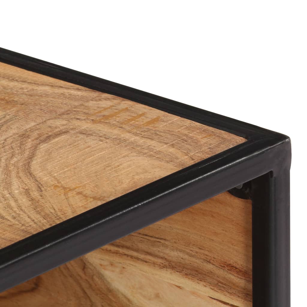 Mesa de centro de madera maciza de acacia 70x70x32 cm