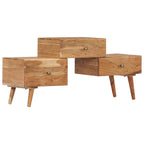 Mueble para TV madera maciza de acacia 108x30x49 cm