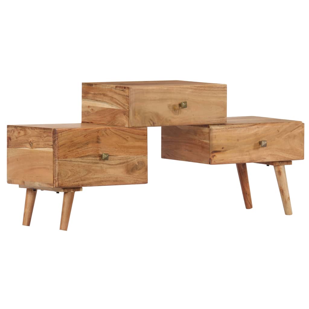 Mueble para TV madera maciza de acacia 108x30x49 cm