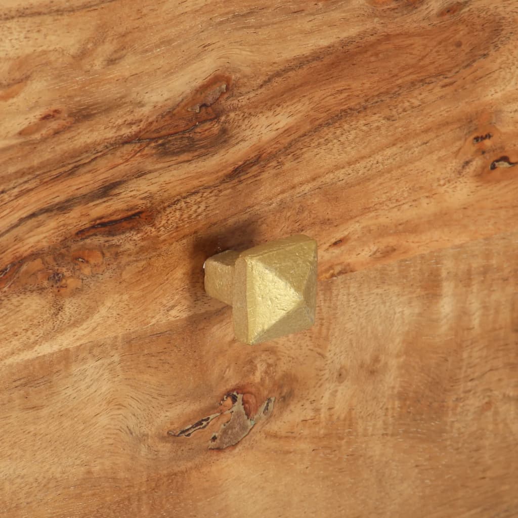 Mueble para TV madera maciza de acacia 108x30x49 cm