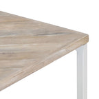 Mesa de centro de madera maciza de mango 110x110x36 cm