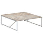 Mesa de centro de madera maciza de mango 110x110x36 cm