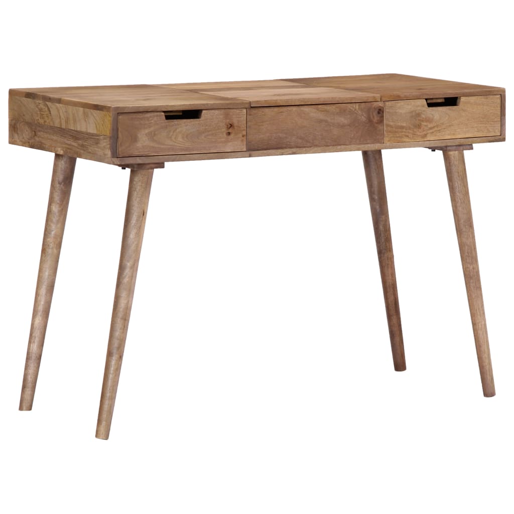 Mesa tocador con espejo madera maciza de mango 112x45x76 cm