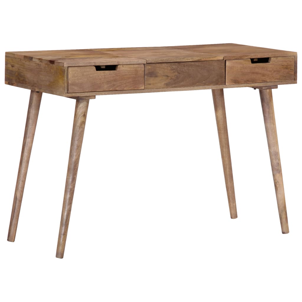 Mesa tocador con espejo madera maciza de mango 112x45x76 cm
