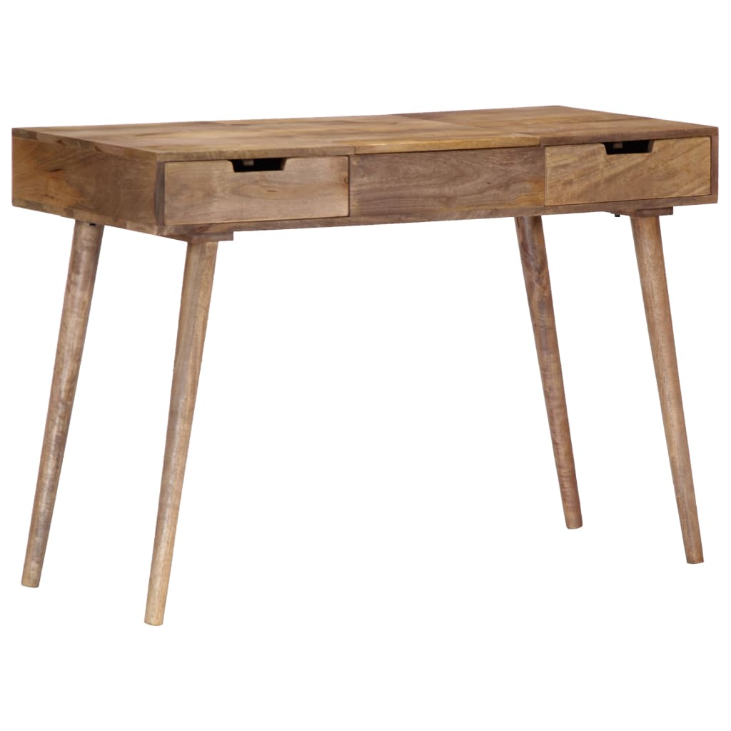 Mesa tocador con espejo madera maciza de mango 112x45x76 cm