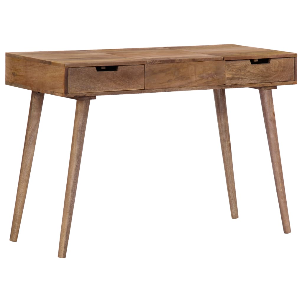 Mesa tocador con espejo madera maciza de mango 112x45x76 cm