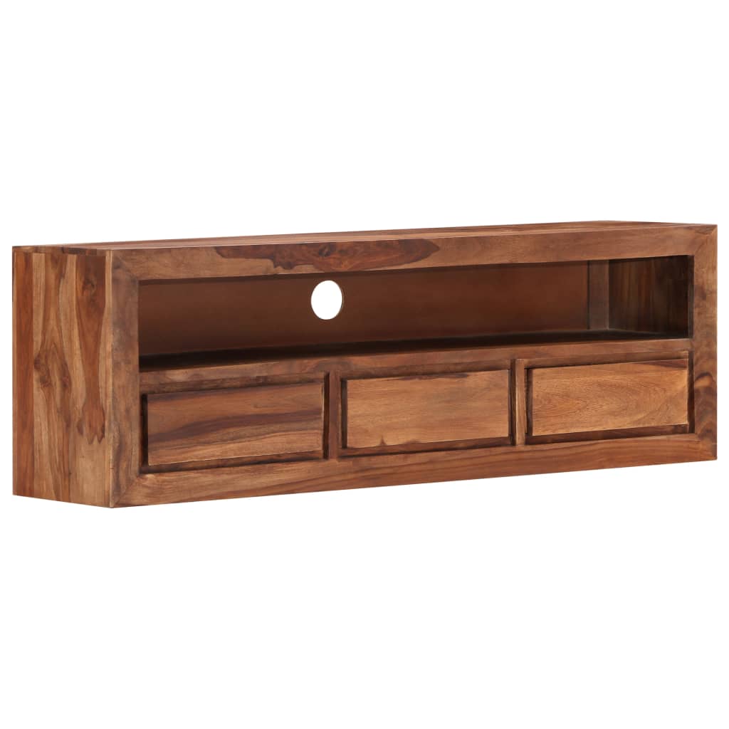 Mueble de TV de madera maciza 118x30x40 cm