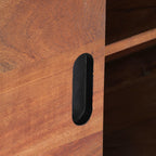 Mueble de TV de madera maciza de acacia 120x30x49 cm