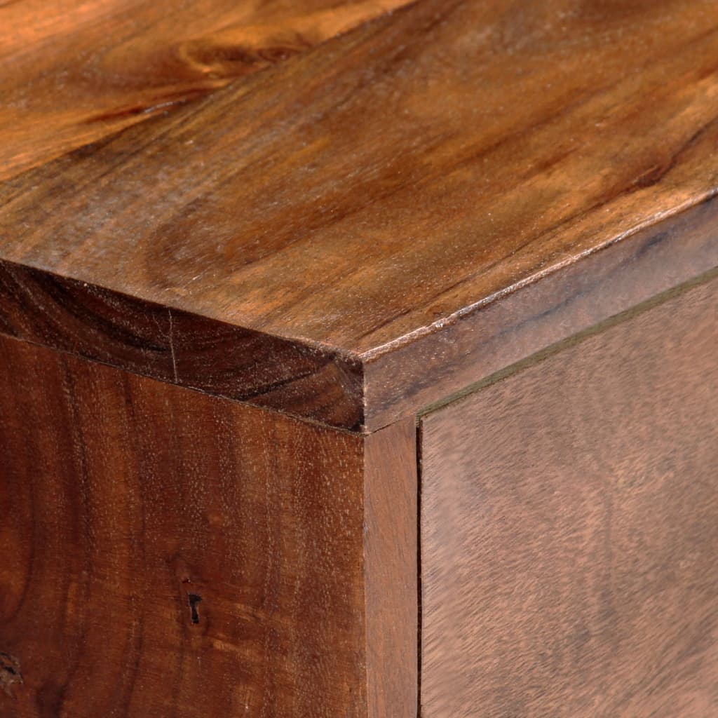 Mueble de TV de madera maciza de acacia 120x30x49 cm