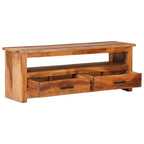 Mueble de TV de madera maciza 118x30x40 cm