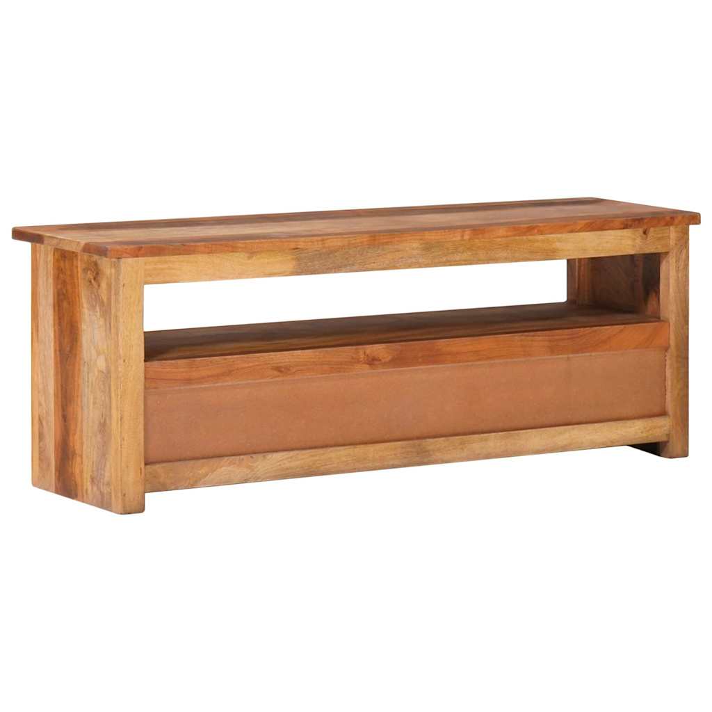 Mueble de TV de madera maciza 118x30x40 cm
