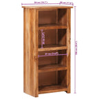 Estantería de madera maciza 50x30x100 cm