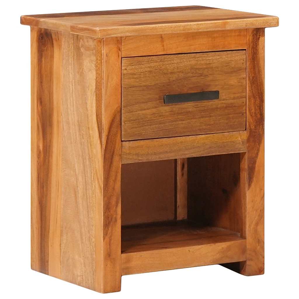 Mesita de noche de madera maciza 40x30x50 cm