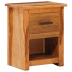 Mesita de noche de madera maciza 40x30x50 cm