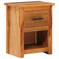 Mesita de noche de madera maciza 40x30x50 cm