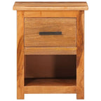 Mesita de noche de madera maciza 40x30x50 cm