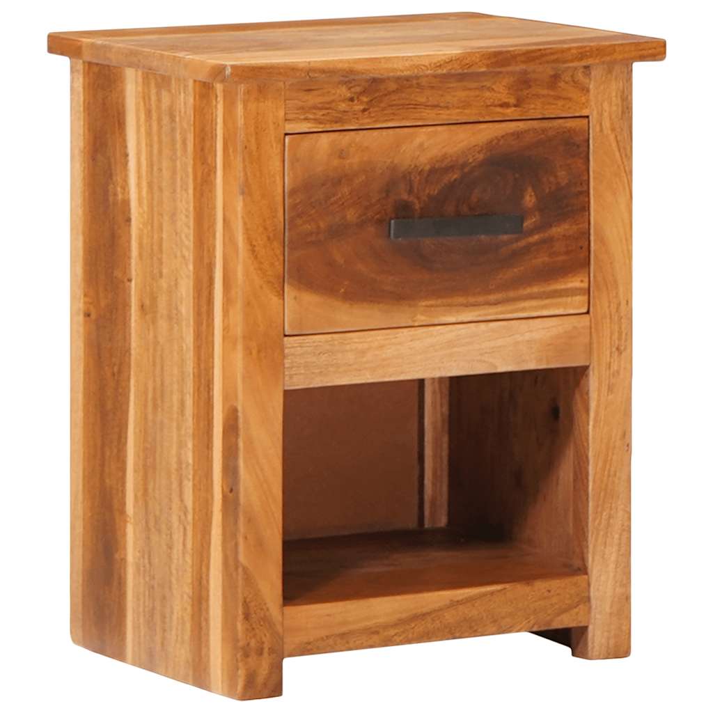 Mesita de noche de madera maciza 40x30x50 cm
