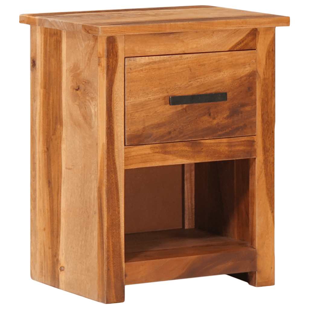 Mesita de noche de madera maciza 40x30x50 cm