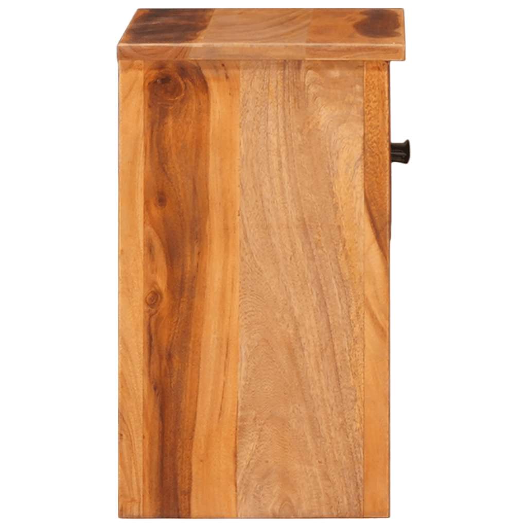 Mesita de noche de madera maciza 40x30x50 cm