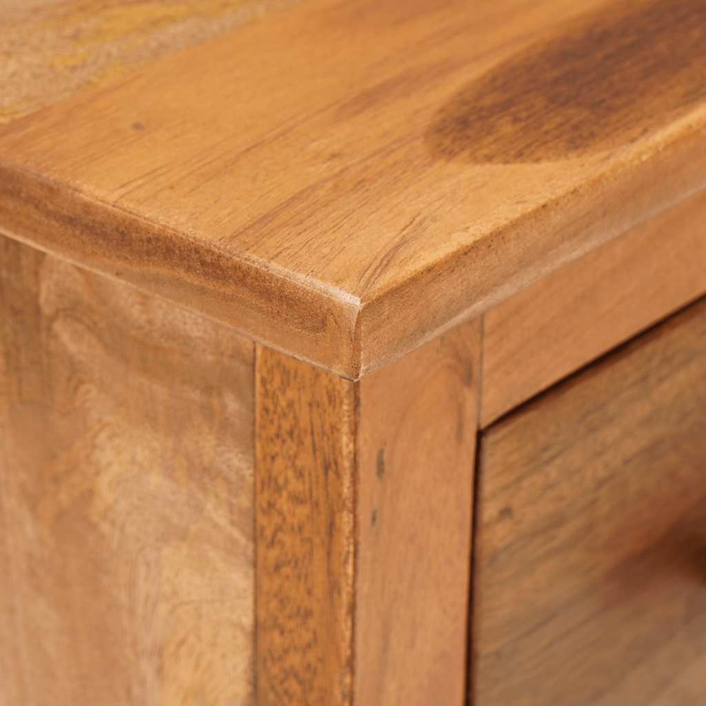 Mesita de noche de madera maciza 40x30x50 cm