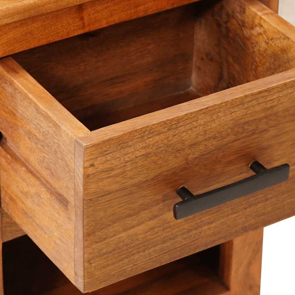 Mesita de noche de madera maciza 40x30x50 cm