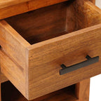 Mesita de noche de madera maciza 40x30x50 cm
