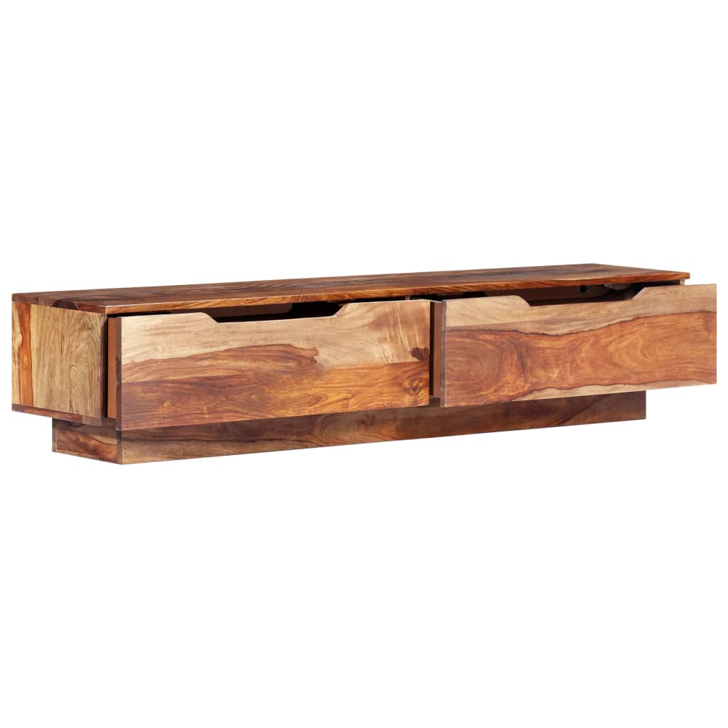 Mueble de TV madera maciza 145x30x30 cm