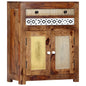 Aparador de madera maciza de acacia 60x30x75 cm