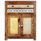 Aparador de madera maciza de acacia 60x30x75 cm