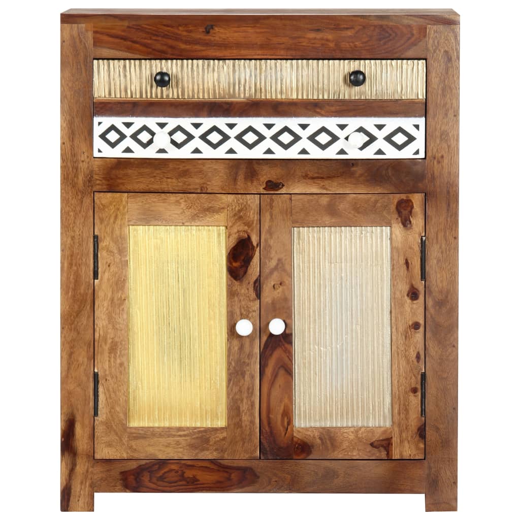Aparador de madera maciza de acacia 60x30x75 cm