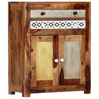 Aparador de madera maciza de acacia 60x30x75 cm