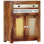 Aparador de madera maciza de acacia 60x30x75 cm