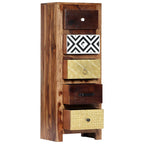 Aparador de madera maciza de acacia 40x30x110 cm
