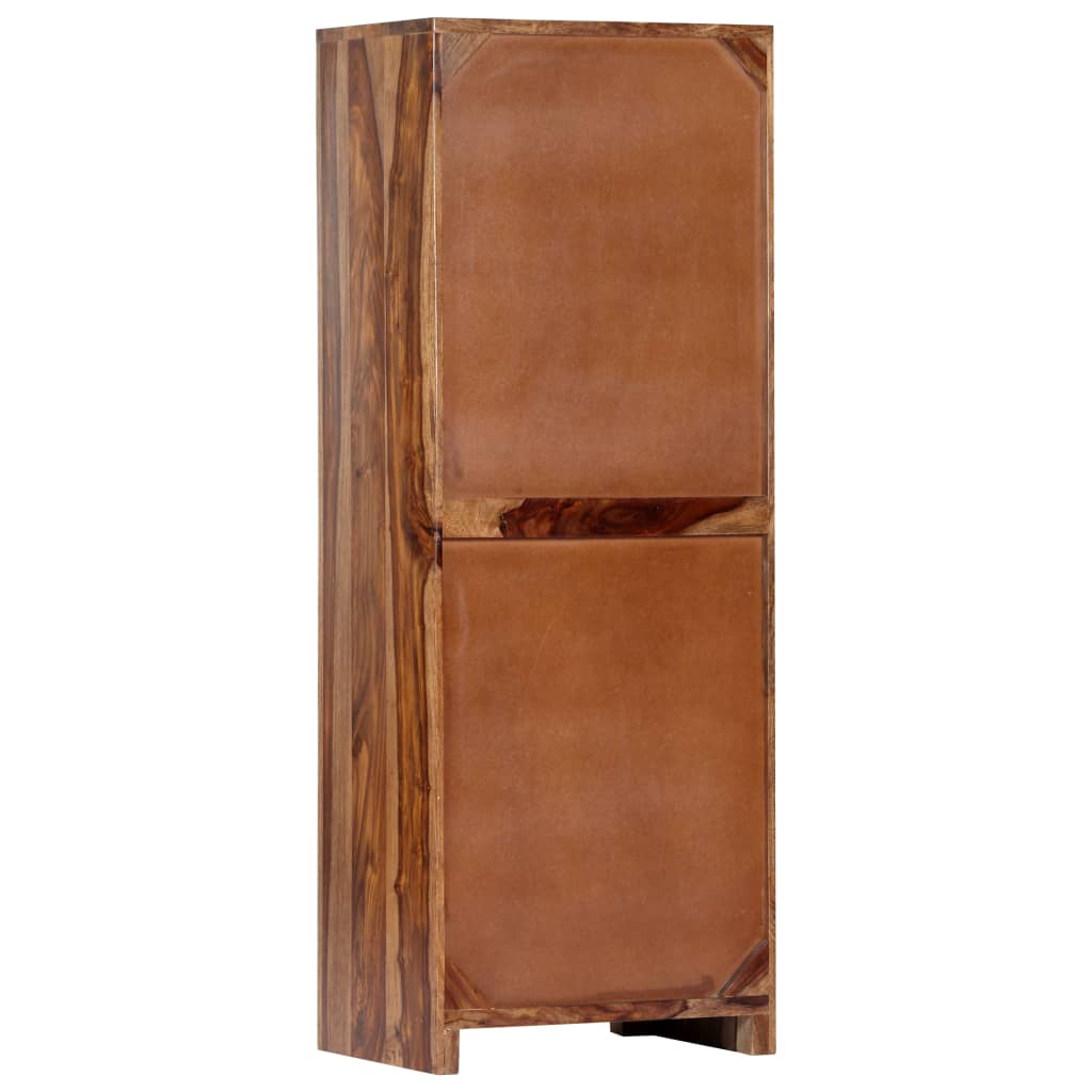 Aparador de madera maciza de acacia 40x30x110 cm