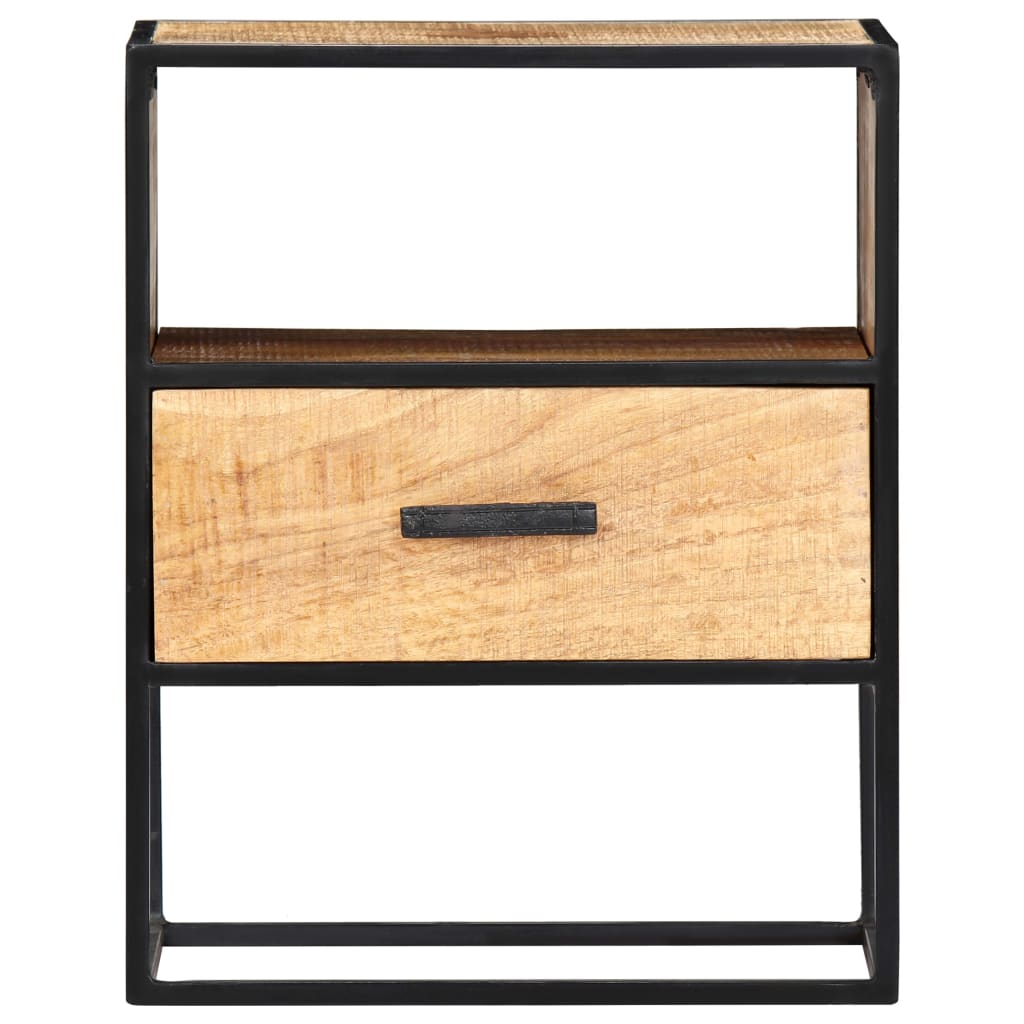 Mesita de noche de madera maciza de mango 40x30x50 cm