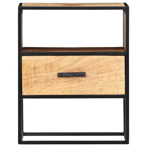 Mesita de noche de madera maciza de mango 40x30x50 cm