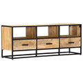 Mueble de TV de madera maciza de mango 120x30x45 cm