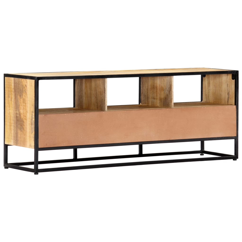 Mueble de TV de madera maciza de mango 120x30x45 cm