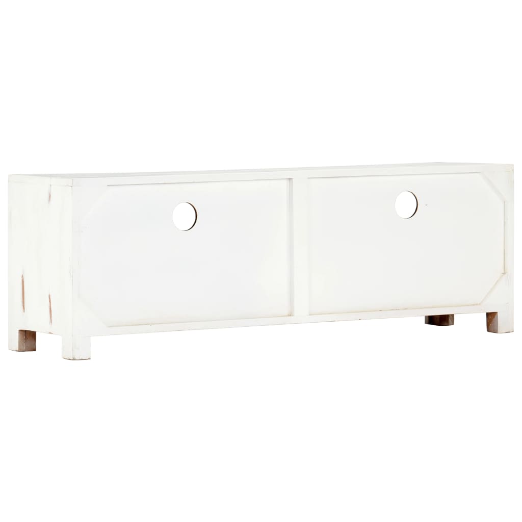 Mueble de TV de madera maciza de acacia 120x30x40 cm