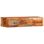 Mesa consola de pared madera maciza de acacia 100x25x20 cm